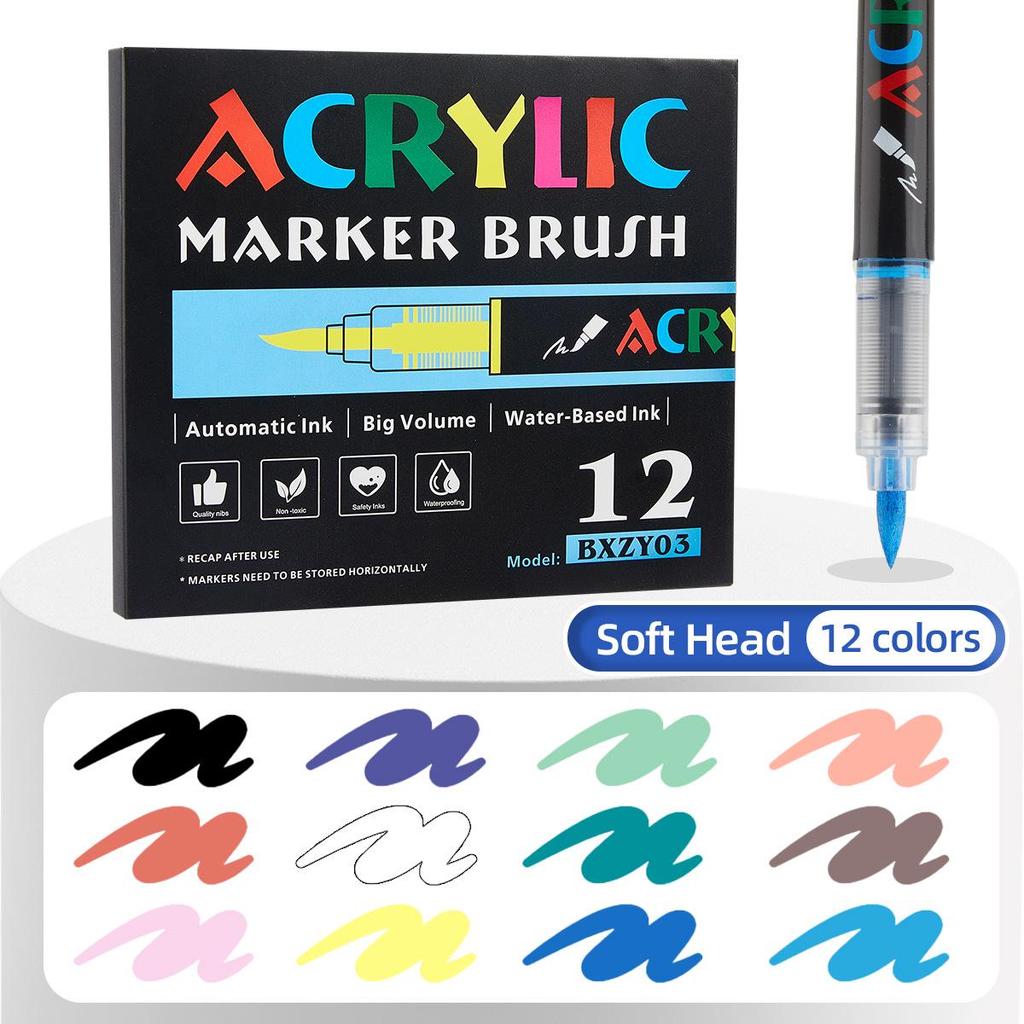 Pennarelli Acrilici a Asciugatura Rapida per Doodle Art, 120 Colori