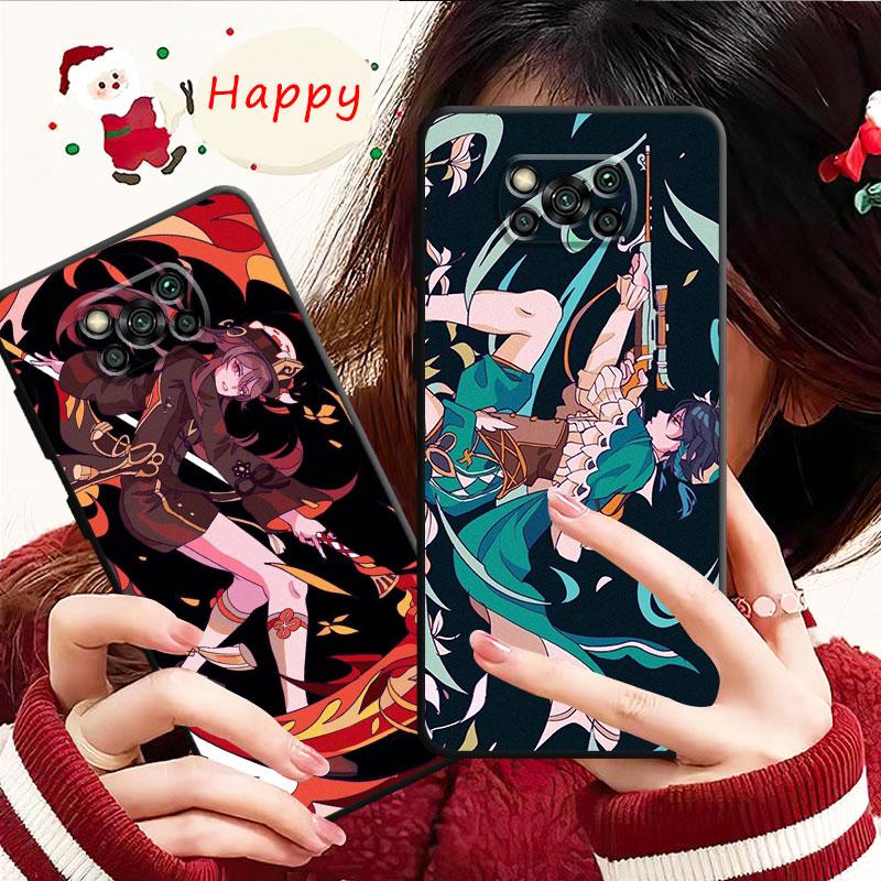 Cartoon Genshin Auswirkungen Aether Lumine Für Xiaomi Poco X3 Nfc X4pro X5 M3 Für Mi 12 13 11 10 10t 8 Note10 Lite 11ultra 11t Abdeckung