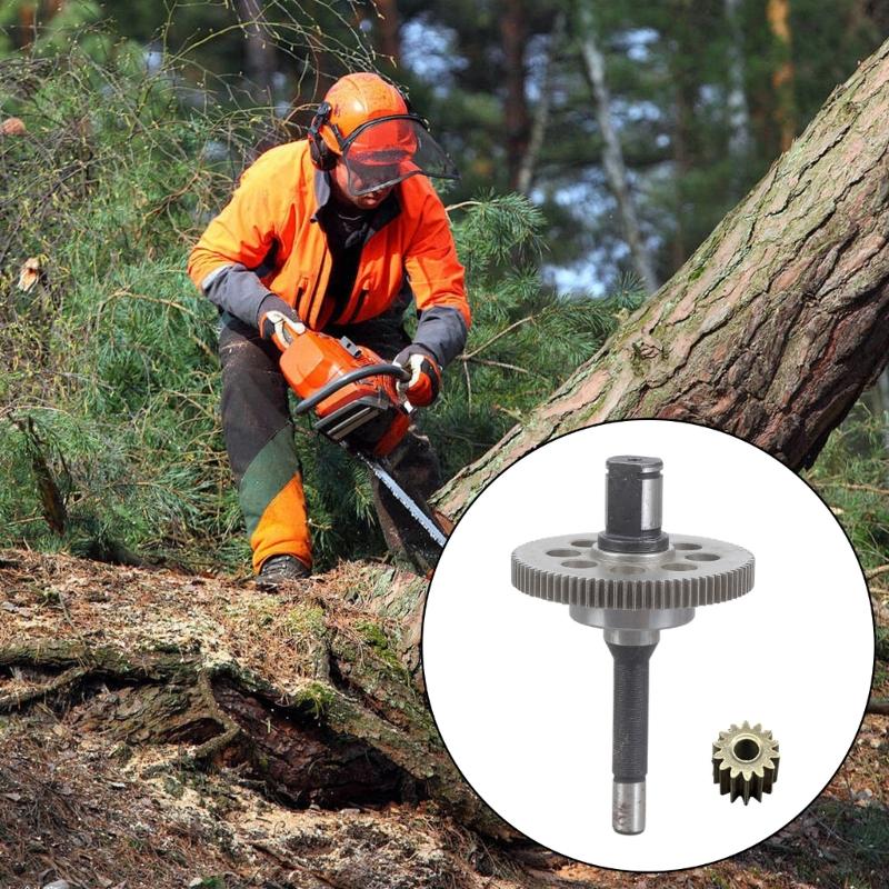 Metal Gear Pinions Assembly With Shaft For Lawn Mower 4-8 Inch Electric Lithium Chainsaw Brushless Motor Power Tool