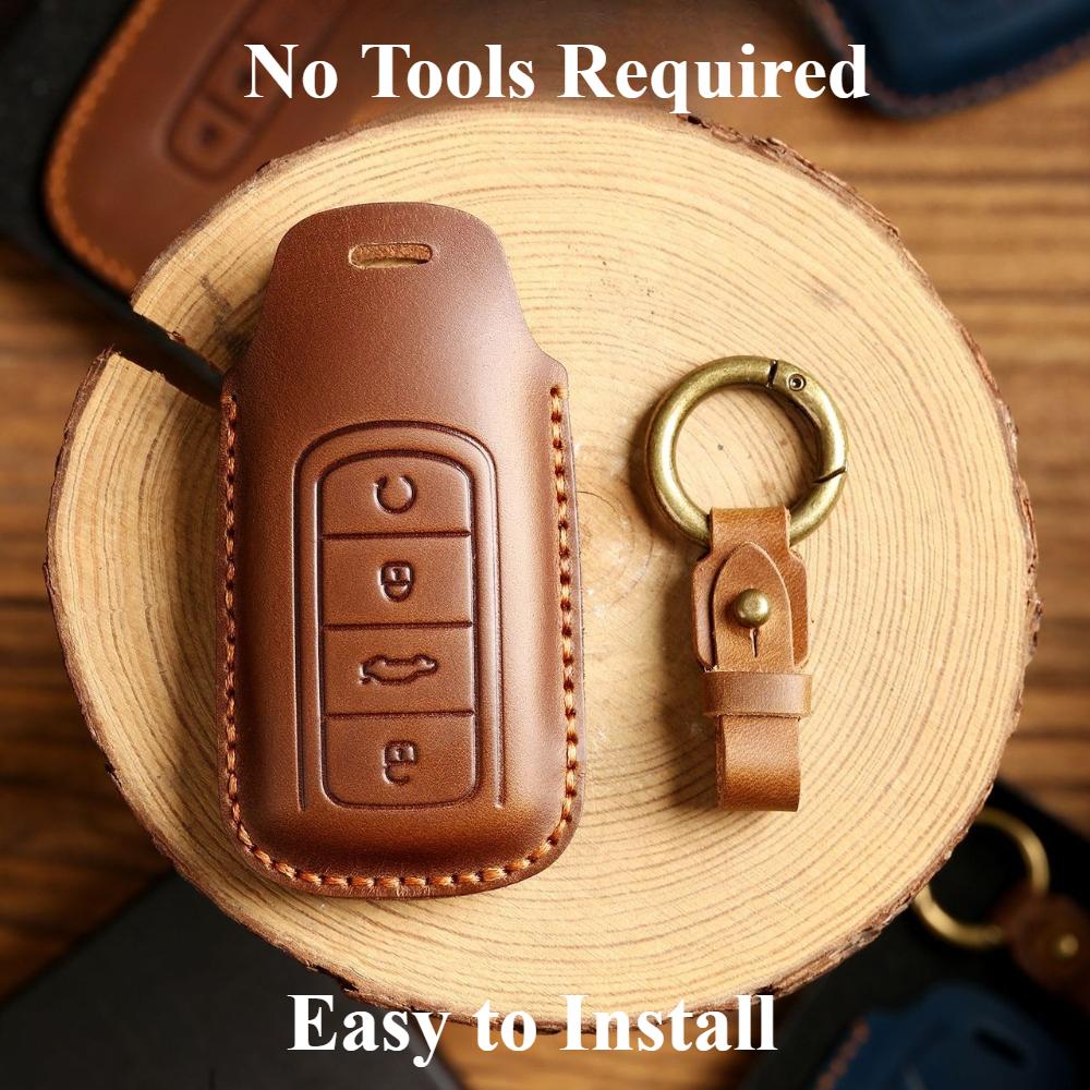 Handmade Leather Car Key Cover For Chery Omoda 5 C5 Tigo 7 8 Pro Max Tigo 7 8 Plus Arrizo 5 Plus Keychain Shell Cover Fob