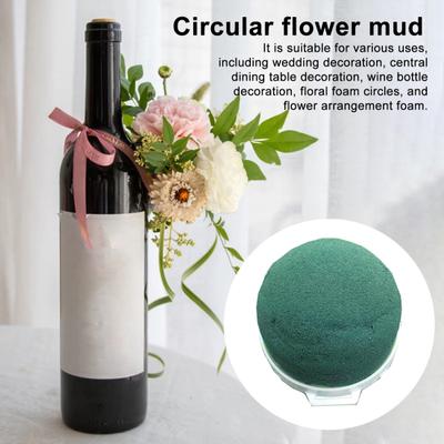 12/24 Stück Blumensteckschaum Runde Blöcke Tragbare Blumenarrangementschaumblöcke Wasserspeichernder Schaumstoff Blumenhalter für Flaschendekorationen Hochzeit