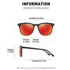 Big Frame Anti-Glare Square Myopia Sunglasses Women Men Outdoors Sport Red Coating Lens Nearsighted Sunglasses -0.5 -0.75 To -6