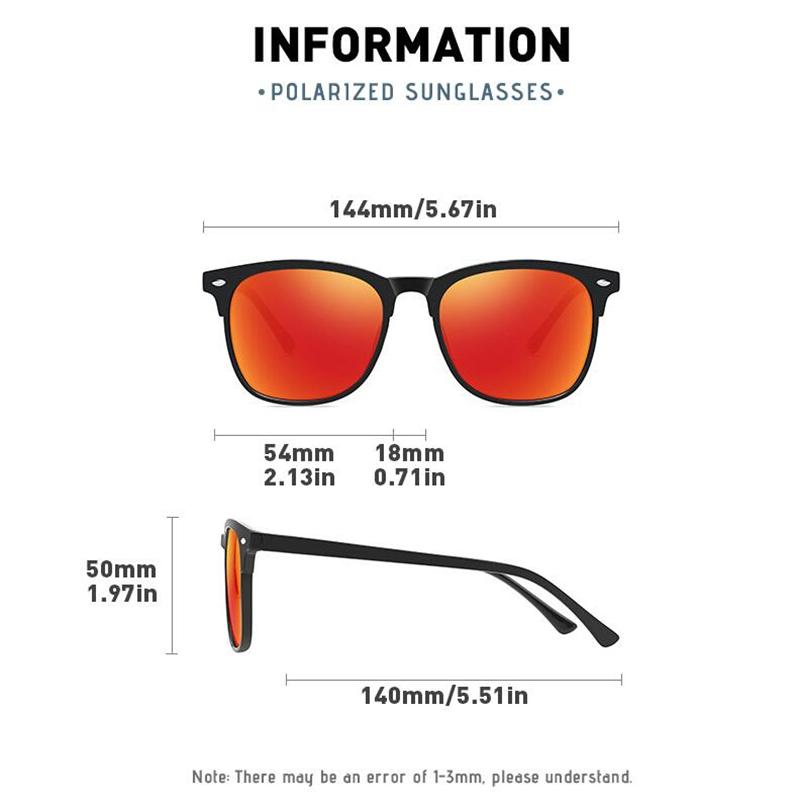 Big Frame Anti-Glare Square Myopia Sunglasses Women Men Outdoors Sport Red Coating Lens Nearsighted Sunglasses -0.5 -0.75 To -6