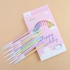 New Birthday Candle Happy Encounter A3 Slender Colored Crystal Spiral 12 Boxed Party Candles