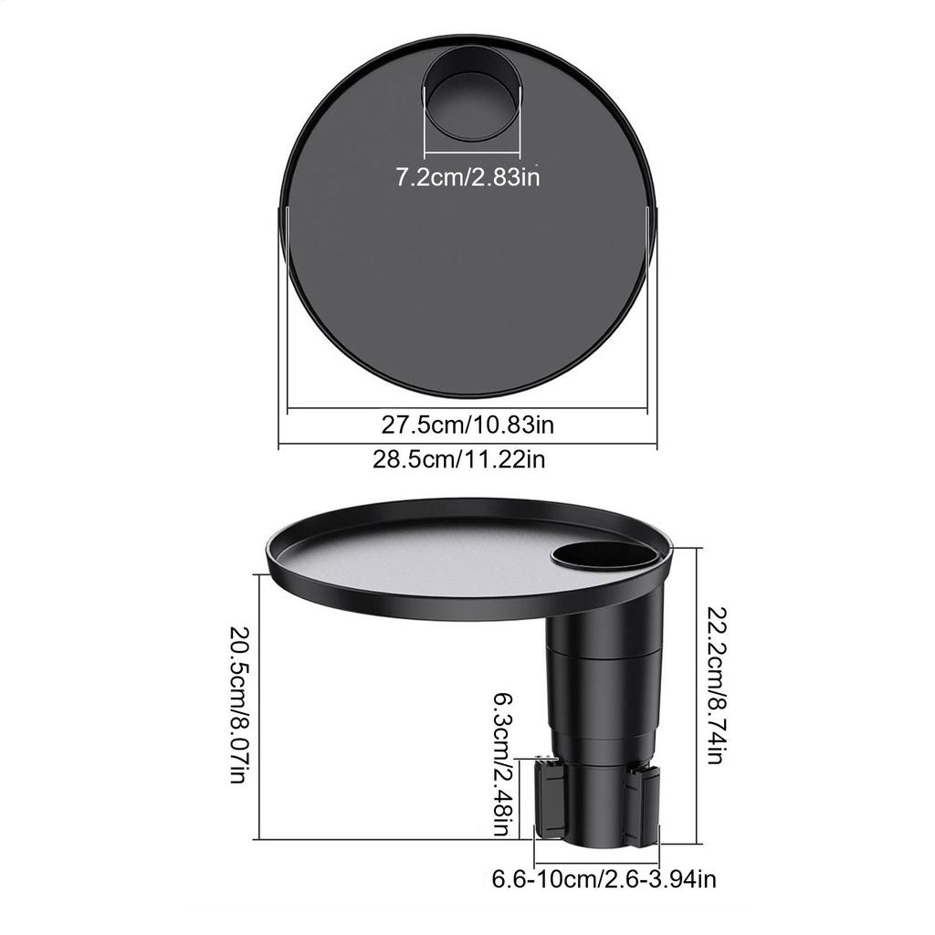 Cup Holder Tray Portable Expandable Adjustable Car Cup Holder Expander With Tray For Travel Long Driving Commuting Vehicle Truck