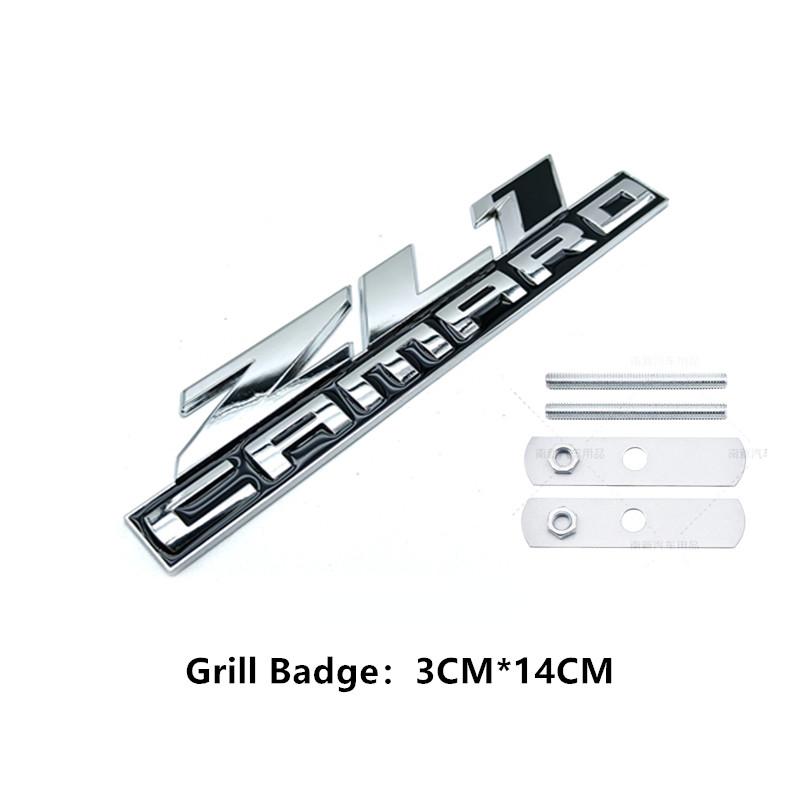Metal ZL1 Grill Badge Car Rear Trunk Emblem ZL1 Decals Stickers Car Styling For Camaro Super Hornet Car Styling Auto Accessories