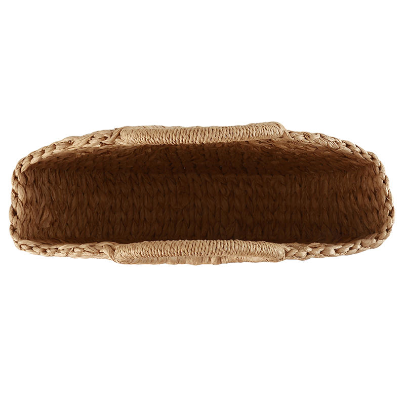 Women'S Wicker Handbag Semicircle Bags Totes Beach Straw Woven Rattan Bag Retro Rattan Bag Handknitting