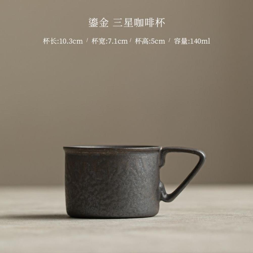 

Набор винтажных японских чашек Набор керамических кофейных чашек Позолоченные Глазурованные Персональные чашки Маленькая простая чашка для воды Кухонные принадлежности 140ml