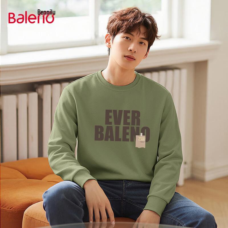 Baleno Men's Casual Round Neck Long Sleeve Sweatshirt