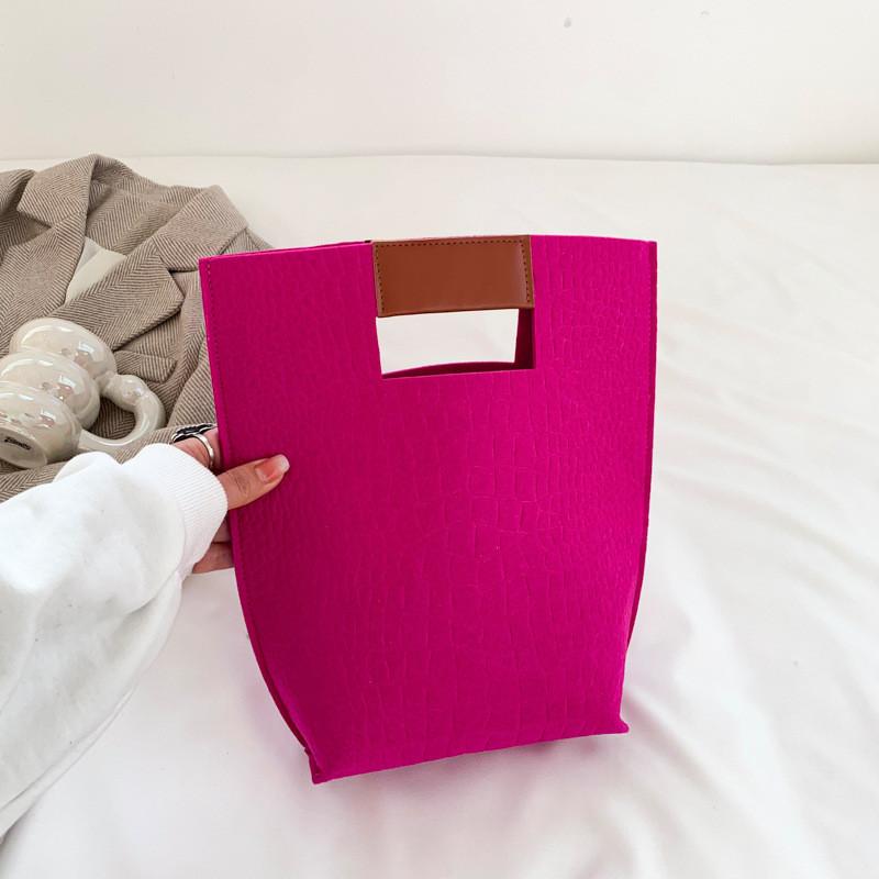 Stylish Women's Tote Bag Summer Trendy Large Capacity Handbag In Black Green Orange Fuchsia And Khaki