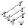 Modern Ceramic Cabinet Door Handles Minimalist Gold Silver Drawer Handle Multifunctional Light Luxury Furniture Handles