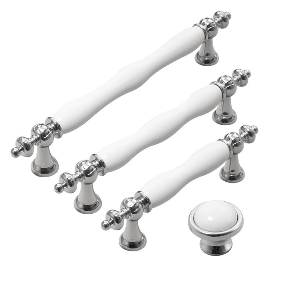 Modern Ceramic Cabinet Door Handles Minimalist Gold Silver Drawer Handle Multifunctional Light Luxury Furniture Handles