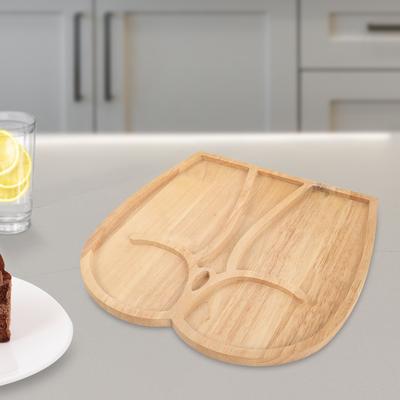 Holztablett in Gesäßform, Kreative Obstschale, Große Dekorative Tabletts, Salatschüssel, Outdoor-Camping, Dinnerparty für Freunde