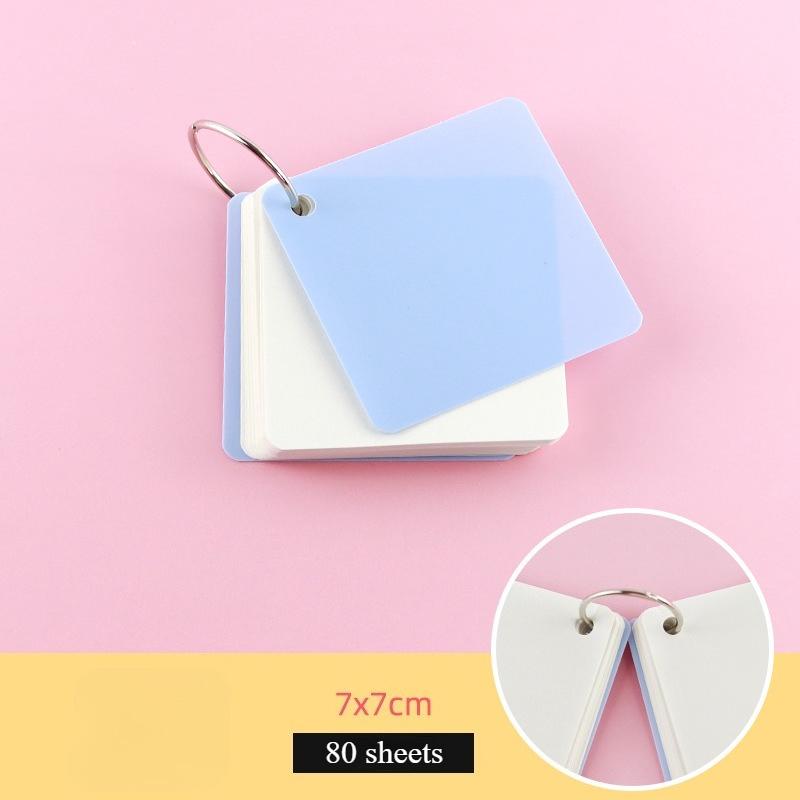 Portable Pocket Memo Pads Blank Study Notepads for Memory Learning Studying Book 80sheets Blank Index Card with Ring Loose Leaf