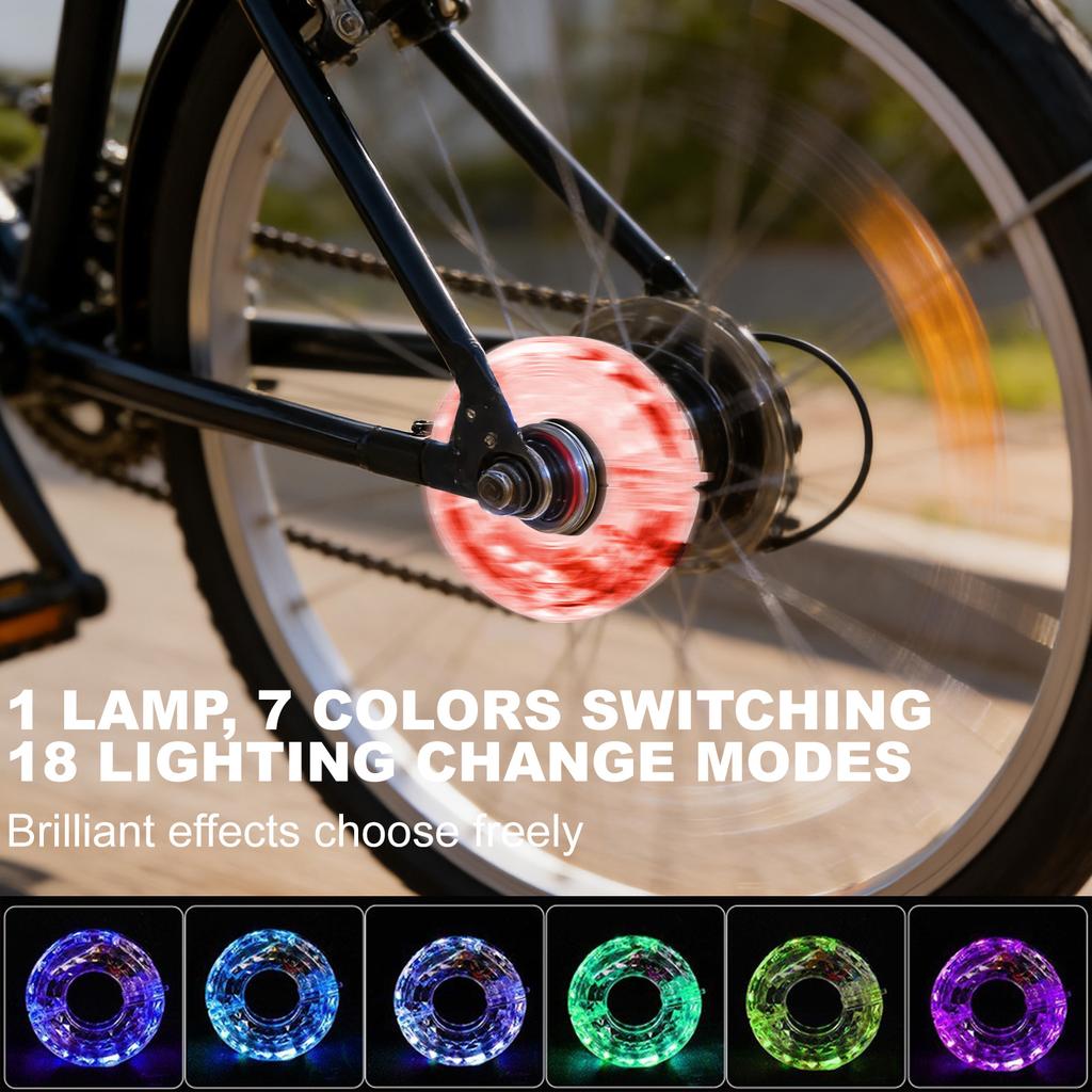 Night Ride Flaming Wheel Flashing Bike Light Night Riding Wheel Decorative Tail Light For Kids' Balance Bike Hub Light