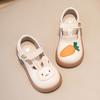 Girls' leather shoes 2025 spring and autumn new children's soft-soled princess shoes girls' baby single shoes cute rabbit toddler shoes tide