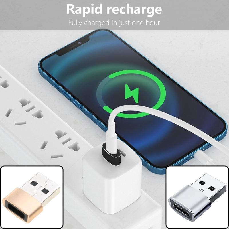 Short USB C to USB Adapters USB Type C Female to USB2.0 Male Adapters Connectors Charger Adapters for Phone Laptops