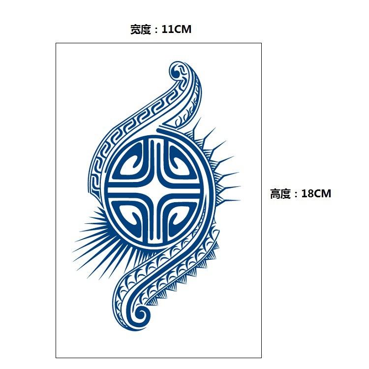 Gradual Change Herbal Fashion Personality Japanese Wave Whale Waterproof Simulation Long Time Does Not Fade Tattoo Sticker