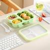 Bento Lunch Box Leak Proof 3 Compartments Portable Food Storage Box for Kids School Office Outdoor Picnic