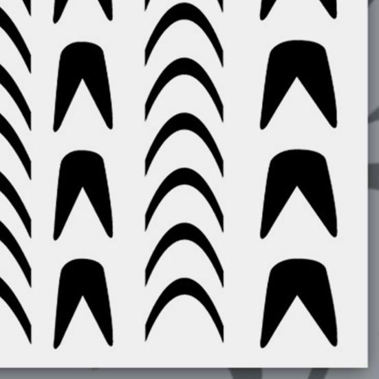 Exquisite Nagelausschnitt-Schablone, einfach zu verwenden, für Modeprofis