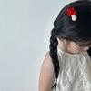 Handmade Crochet Mushroom Hair Clip Headwea Sweet Cute Knitted Hairpin for Girls