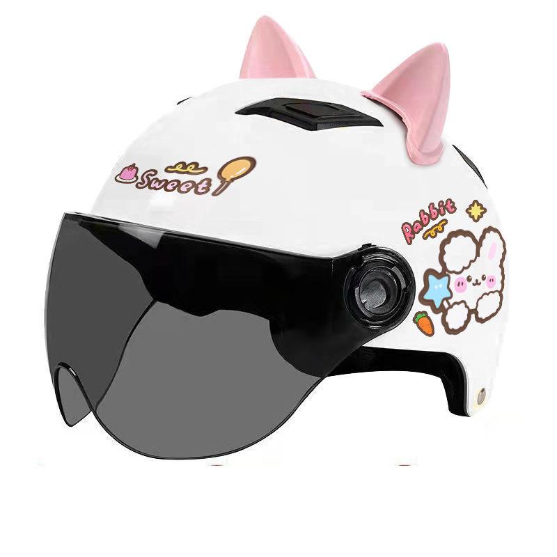 Cat Ears Electric Car Helmet Men and Women Half Helmet
