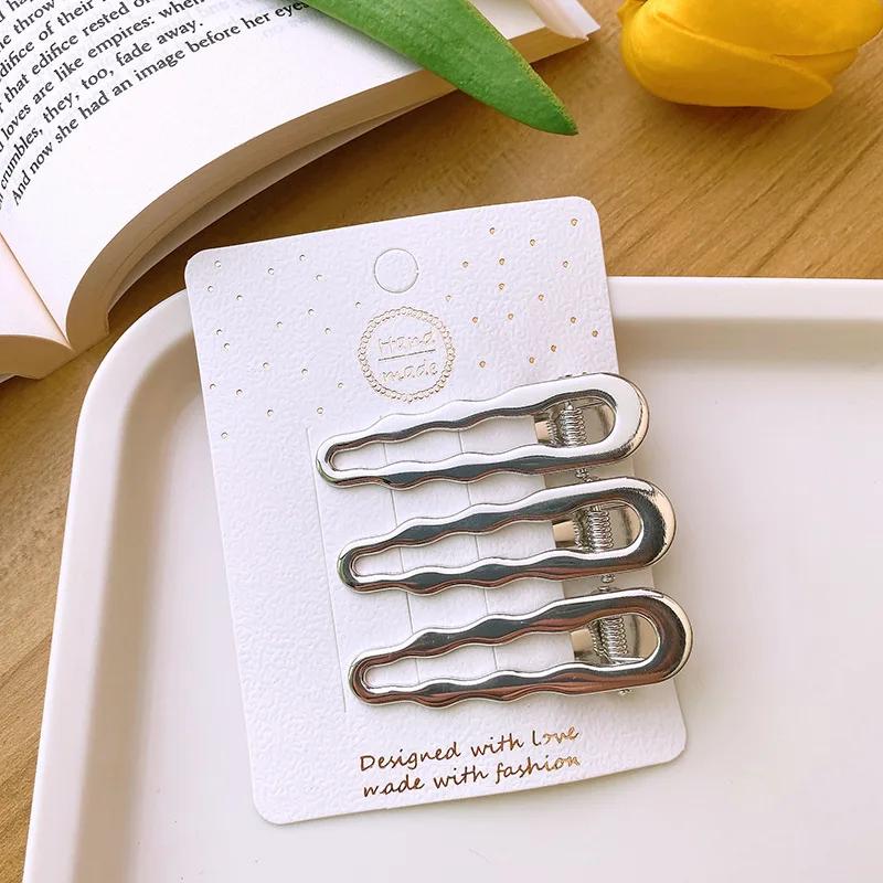 

Набор металлических полых заколок для волос в стиле Y2K Сладкий Крутой Простой Темперамент Зажим-уточка для женщин Повседневные Аксессуары для волос