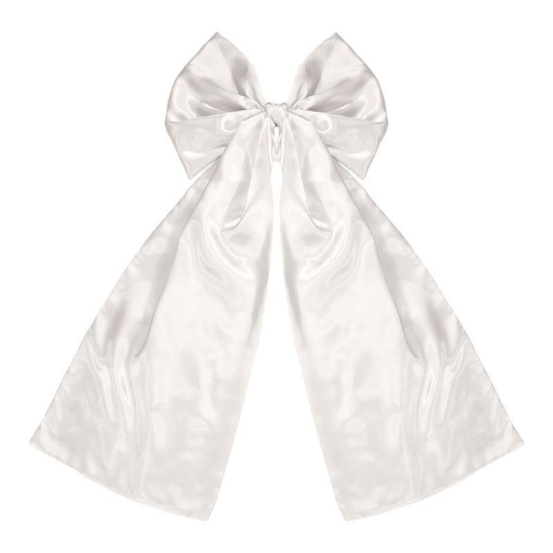 1Pc Large Wedding Pew Bows With Long Tails Wedding Aisle Decorations Bows Satin Ribbon Background Decor For Bridal Shower