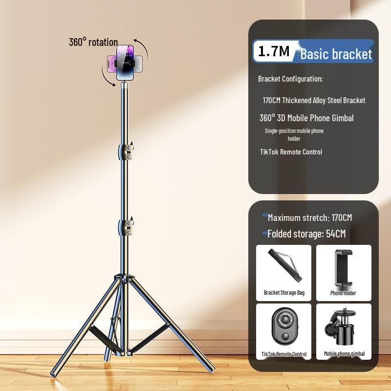 2026 Universal Multi-Function Selfie Stick & Phone Holder Tripod for Live Streaming and Photography