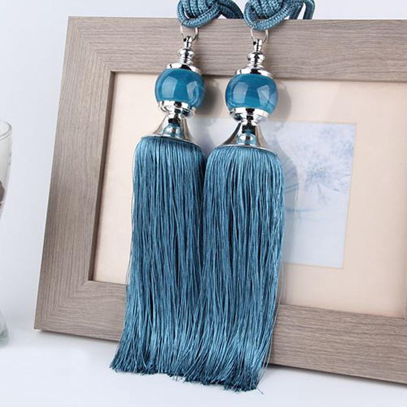 1 Par Gardinbånd Duskel Krystallkule Tau Holdbacks Frynser Gardinholder Spenne Tau Dekor Romtilbehør