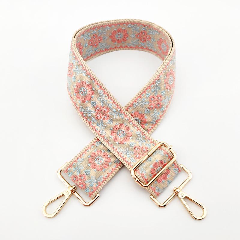 New Wide Jacquard Adjustable Crossbody Shoulder Strap - Women's Bag Accessory