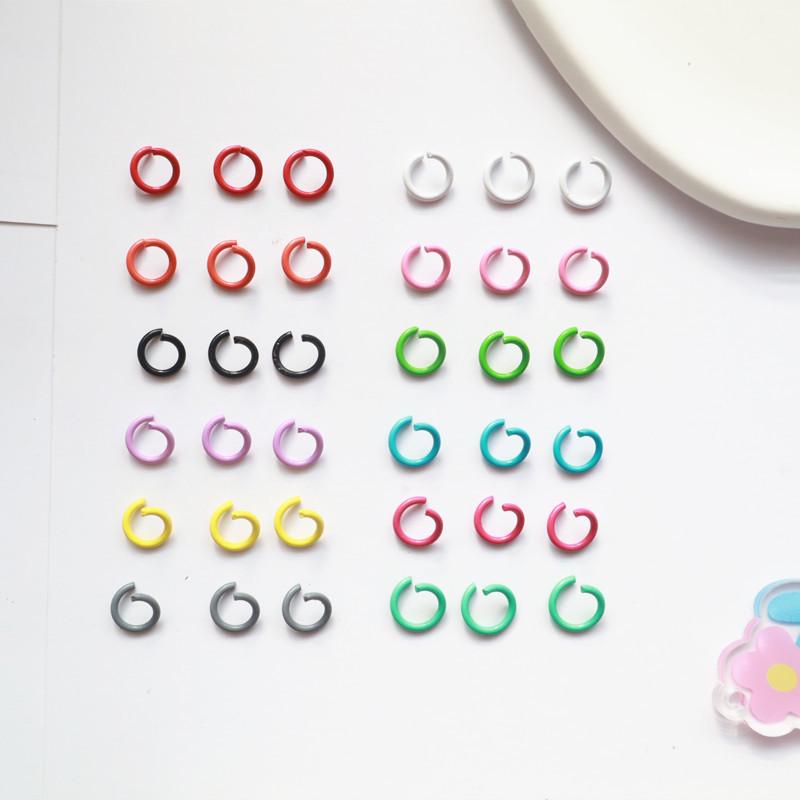 Metal Painted 1.2×8mm Open Jump Rings for DIY Jewelry Crafting | Single Loop C Rings Jewelry Material