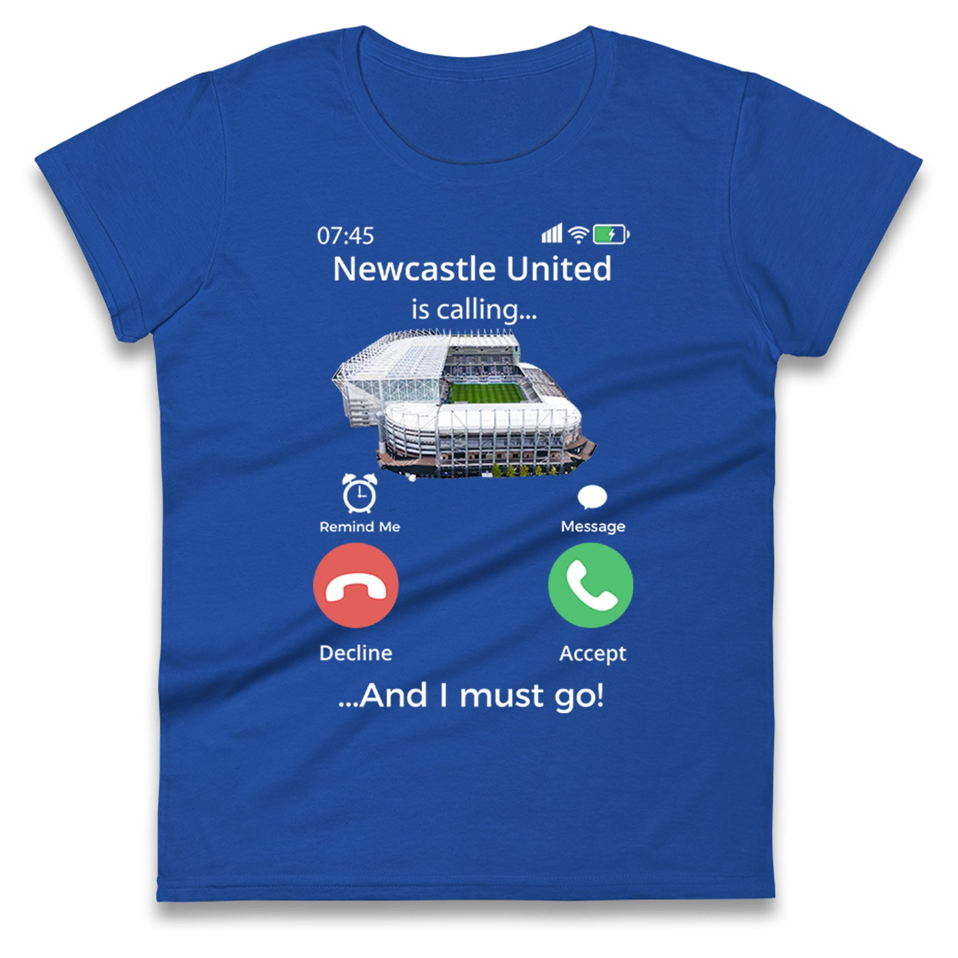 Newcastle United Football Womens T Shirt Mens Tops Tees Unisex Newcastle United Is Calling Top XL