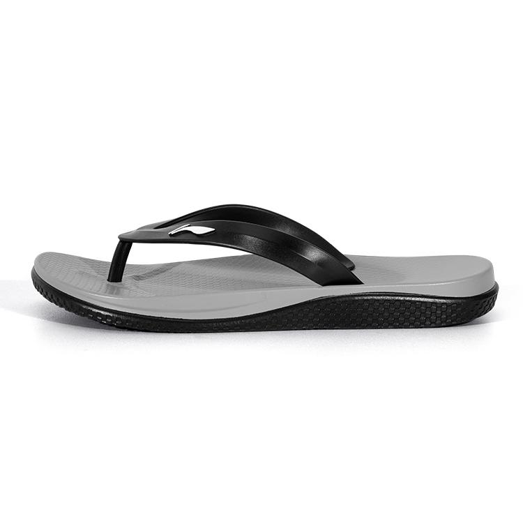 Li Ning Cushioning Rebound Swimming Beach Pool Anti-Slip Flip Flops Men Footwear Black Gray LNXV955-1