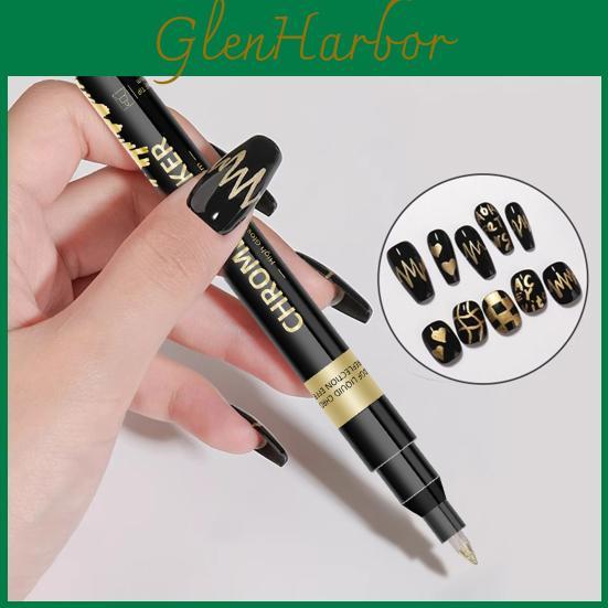 For Nail Pen Set Art Gel Nails Diy Nail Art Marker Drawing Painting Liner Pen 05mm Tip Quick Dry Home Salon Manicure Tool Kit