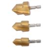 3PCS Set Pipe Reaming Drill Bit Set Hex Shank PPR High Speed Steel Pipe Reamer Bit