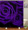 Rose Shower Curtain for Girls Couple Valentines Day Gift Romantic Floral Bath Curtain Botanical Flower Nature Bathroom Curtain