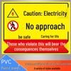 No Smoking or Open Flames Warning Sign - Electric Shock Caution for Construction Sites