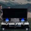 2-Burner Propane Stove, Portable Camping Cooktop with 2 Adjustable Burners & Wind Guards