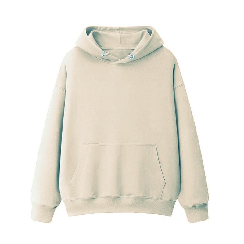 2026 Fall Winter Solid Color Hooded Sweatshirt Oversized Loose Fit Long Sleeve Pullover Women Streetwear Casual