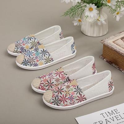 Sommer Neue Bequeme Schuhe mit Stoffschuhen Atmungsaktive Netzschuhe Vielseitige und Leichte Canvas-Schuhe