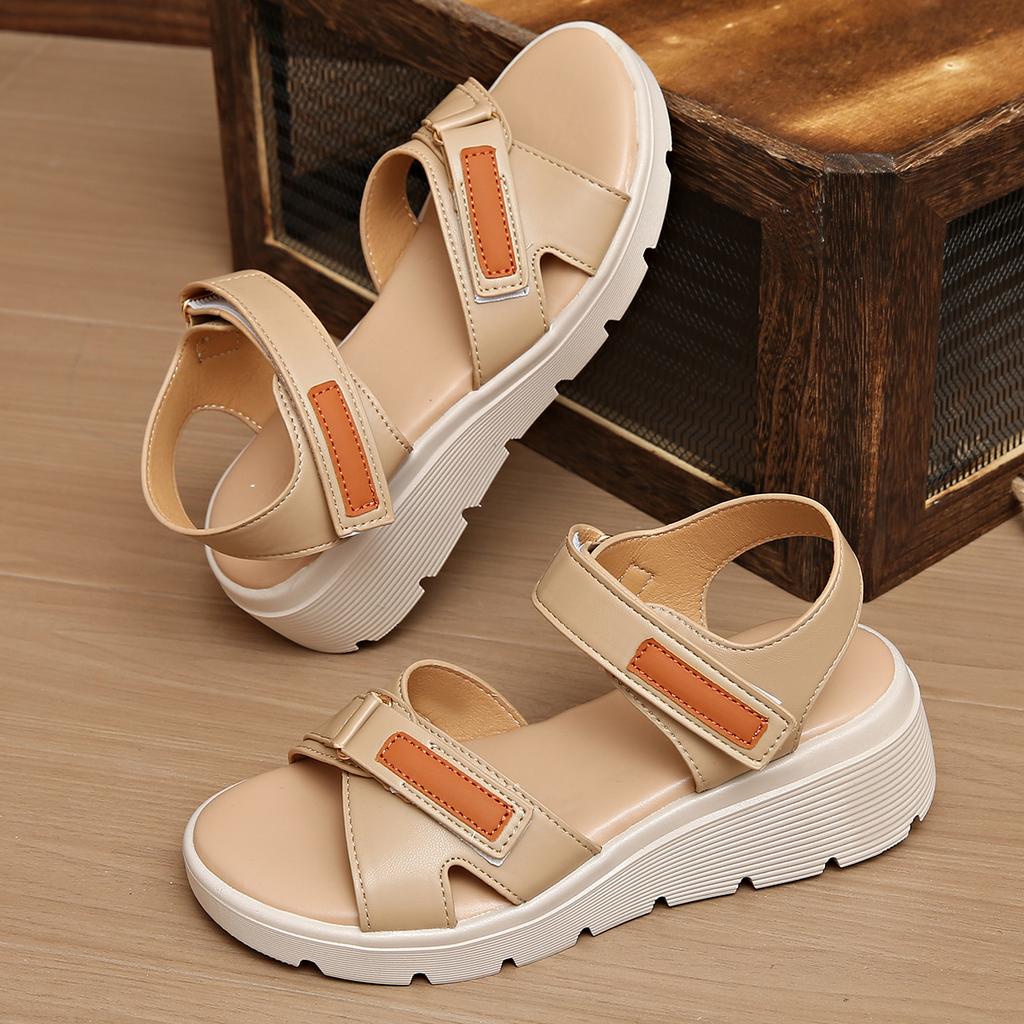 Summer New Velcro Women's Sandals Platform Casual Lightweight Large Size Sandals Fashion Versatile Women's Shoes