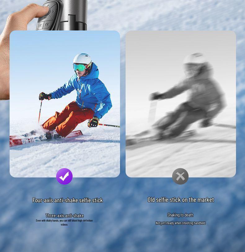 2025 Anti-Wackel Tragbarer Selfie-Stick & Handyhalter für Bodenfotografie