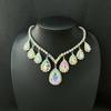 High-End European & American Diamond Teardrop Clavicle Necklace