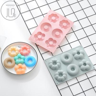 6 Even 3 Groups of Different Shape Doughnut Molds Silicone Cake Mold Cold Soap Mold DIY Snack Mold