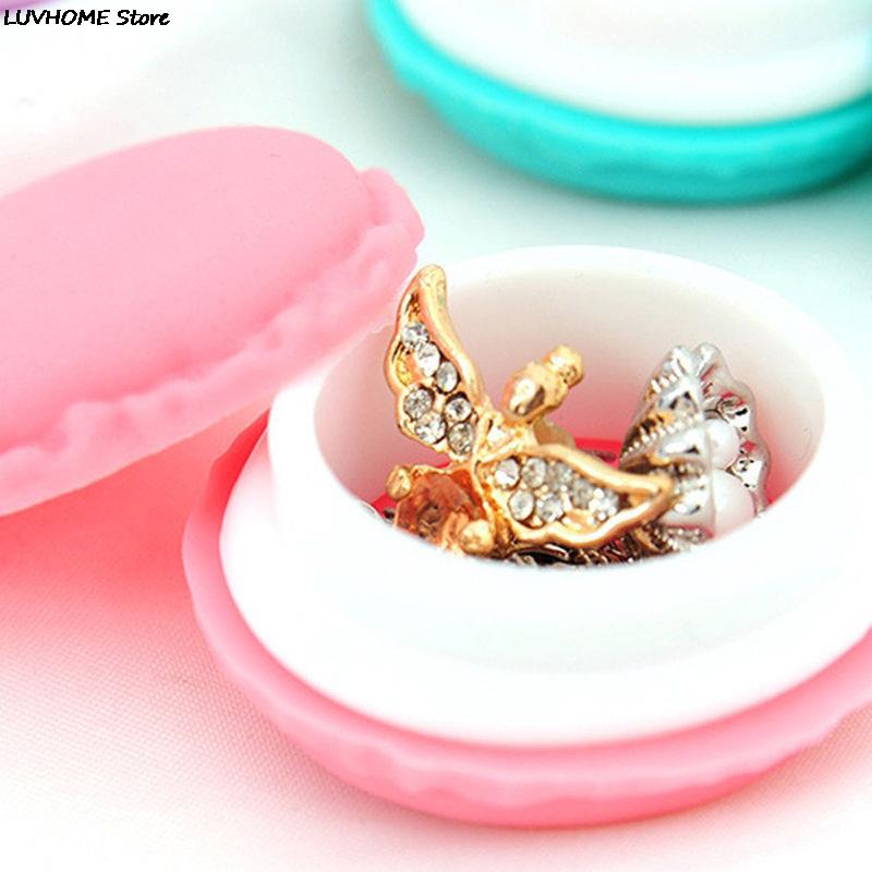 1Pc Mini Macaron Case for Necklace Earring Package Organizer Gifts For Girls Table Decoration Candy Jewelry Storage Box