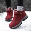 fashion 2024 Winter Women Men Boots Plush Leather Waterproof Sneakers Climbing Hunting Shoes Unisex Lace-up Outdoor Warm Hiking Boot Man