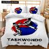Set Copripiumino Sportivo Tecniche di Difesa Taekwondo Pratica Sportiva Biancheria da Letto Aikido Karate Judo Queen King Copripiumino in Poliestere