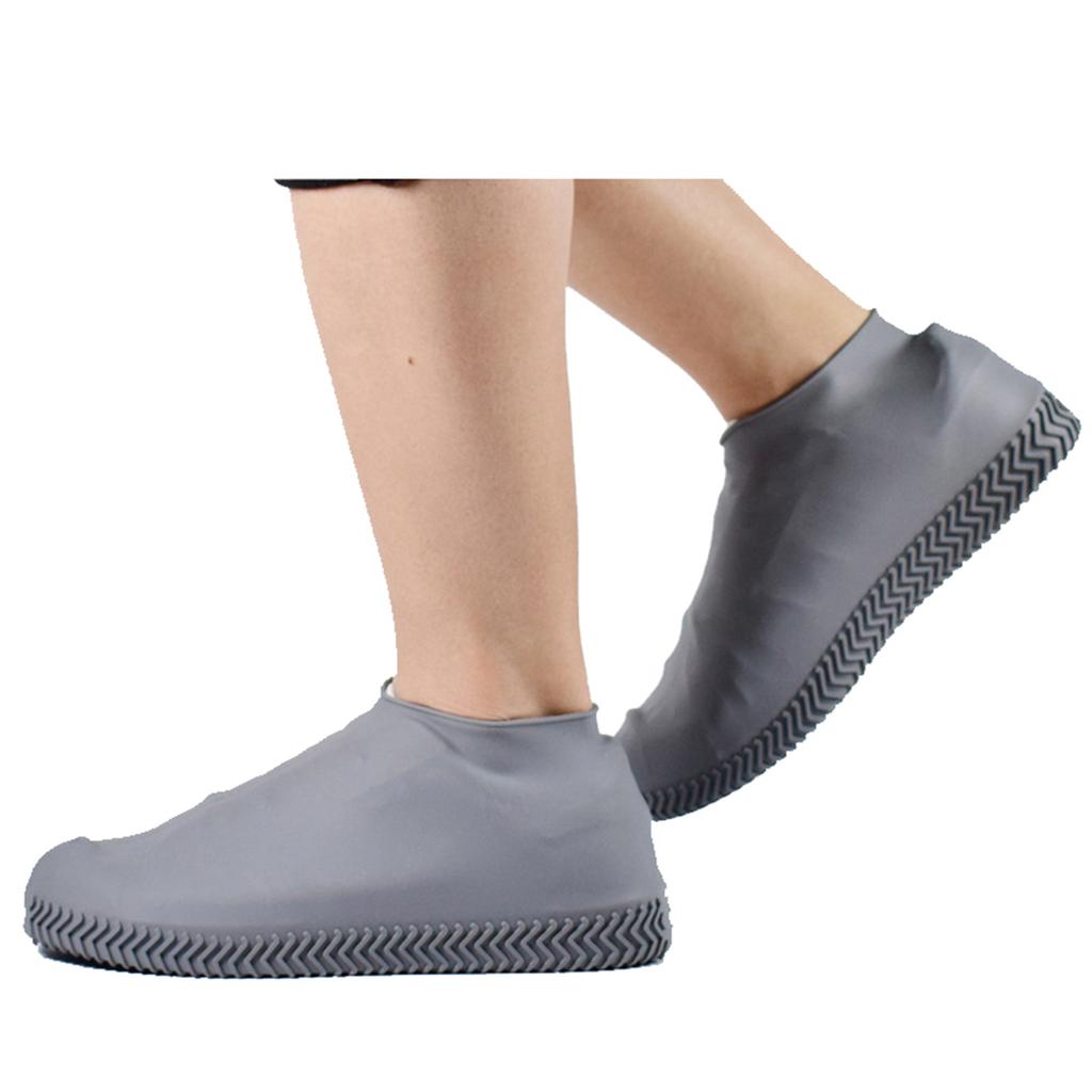 1 pereche de huse de pantofi din silicon impermeabile, reutilizabile, în aer liber, rezistente la ploaie, pentru bărbați și femei