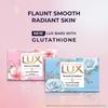 Lux International Smooth & Radiant Bathing Soap 4 X125g For Soft Moisturized Skin With White Rose Fragrance Luxurious Daily Bath Experience